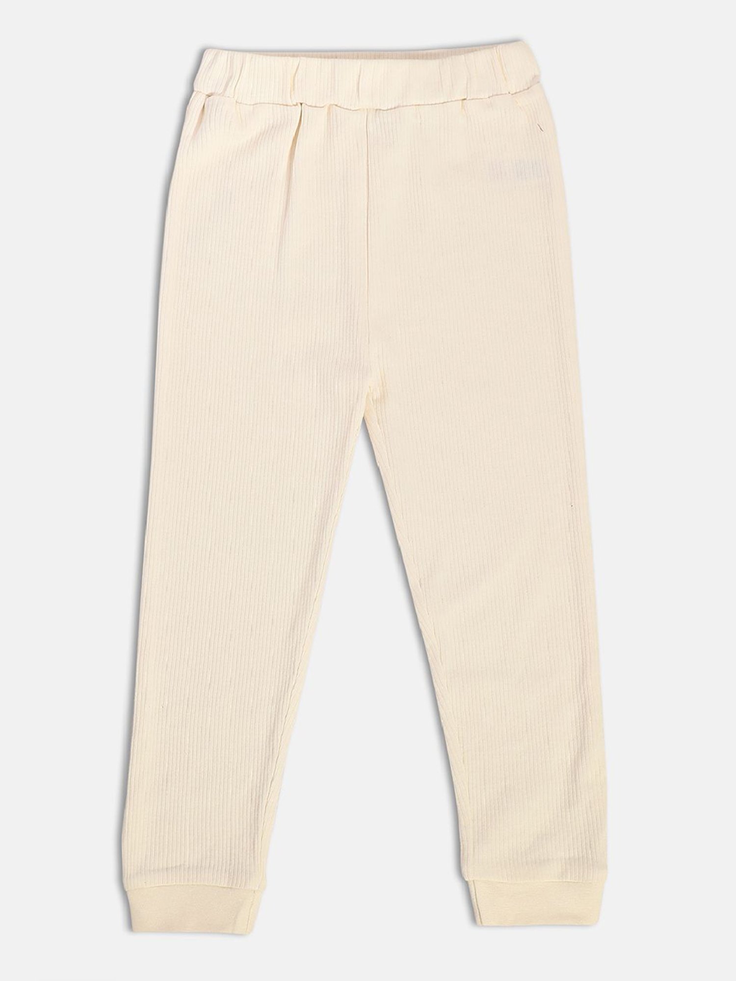 MINIKLUB Boys Solid Red & Cream Joggers (Pack Of 2)