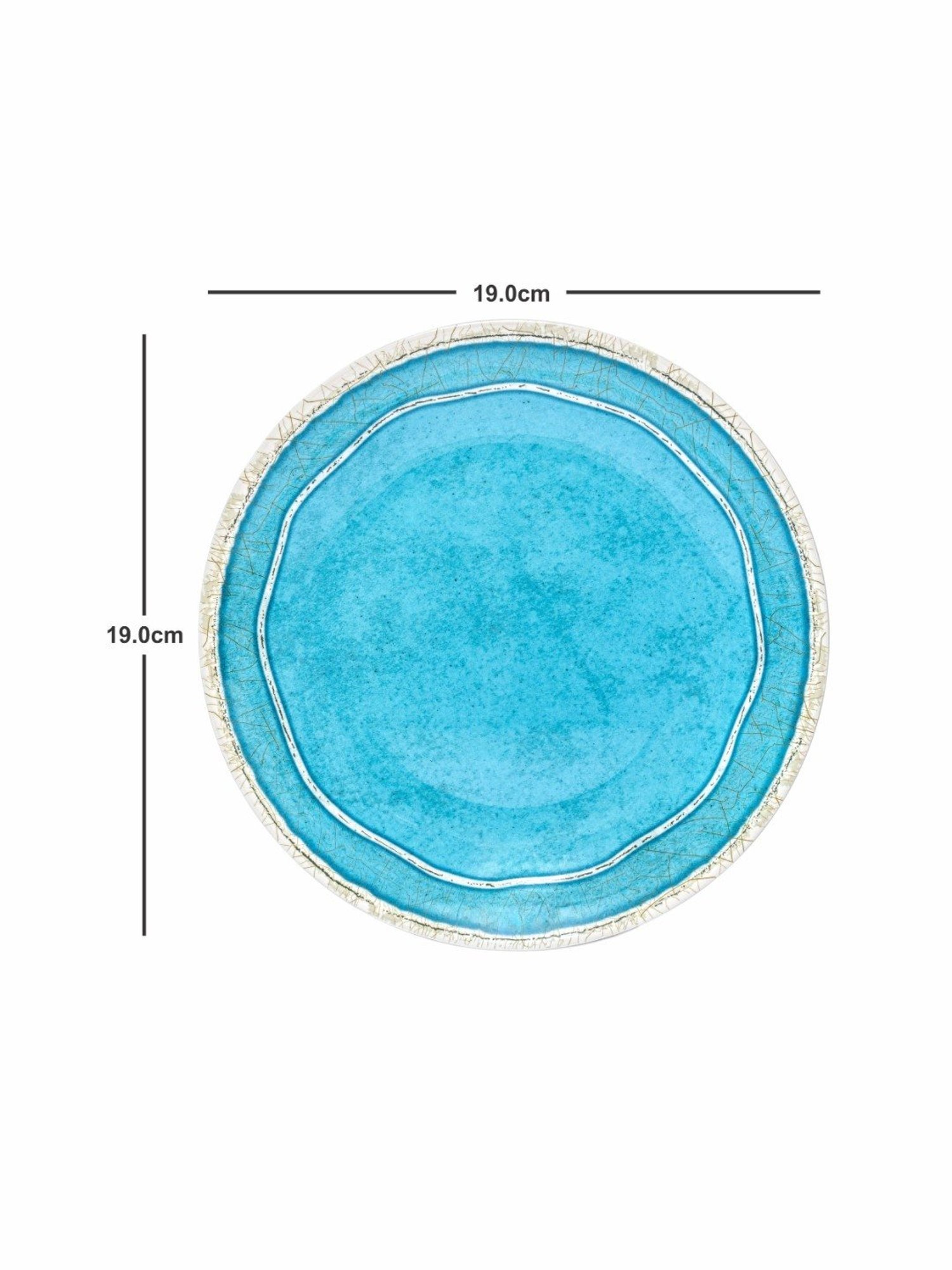 Servewell Blue Melamine Side Plate - Set of 6