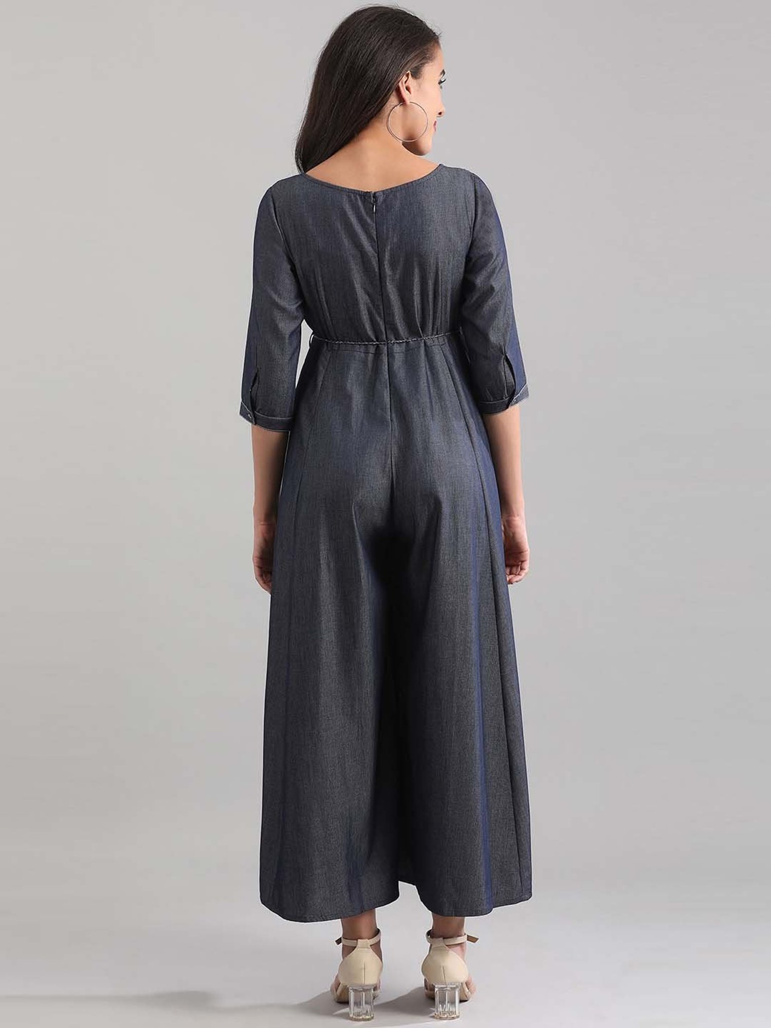 Aurelia Denim Blue Cotton Jumpsuit