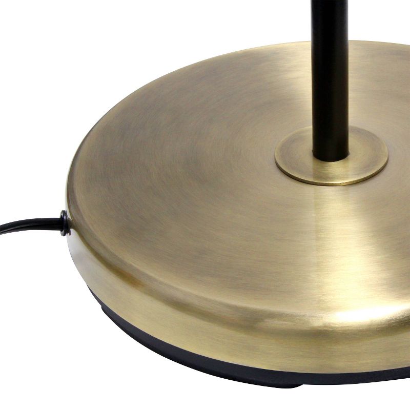 Swivel Floor Lamp with Inner Dome Shade Antique Brass - Lalia Home