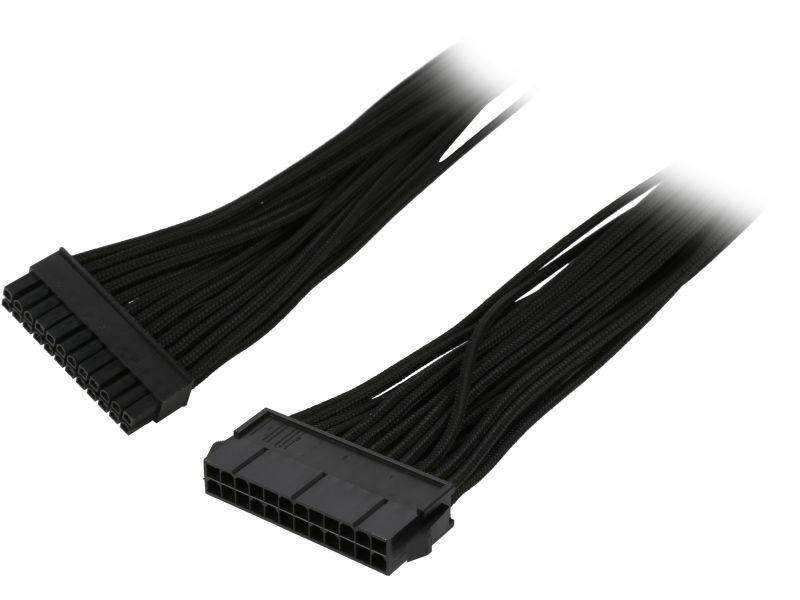 Phanteks PH-CB24P_BW 1.64 ft. (0.50 m) 24 Pin M/B Extension Cable 500mm Length