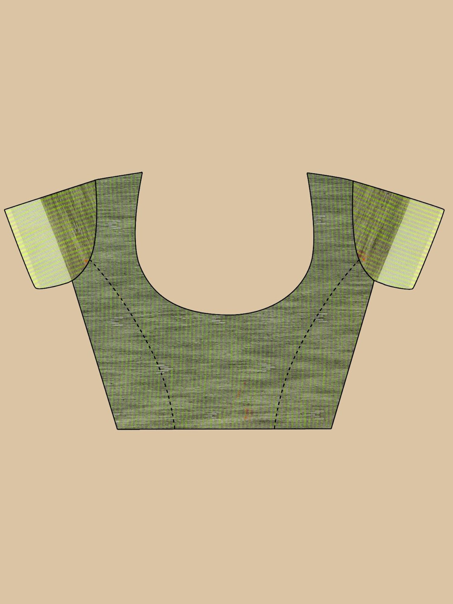 Elora Green Linen Woven Saree With Unstitched Blouse