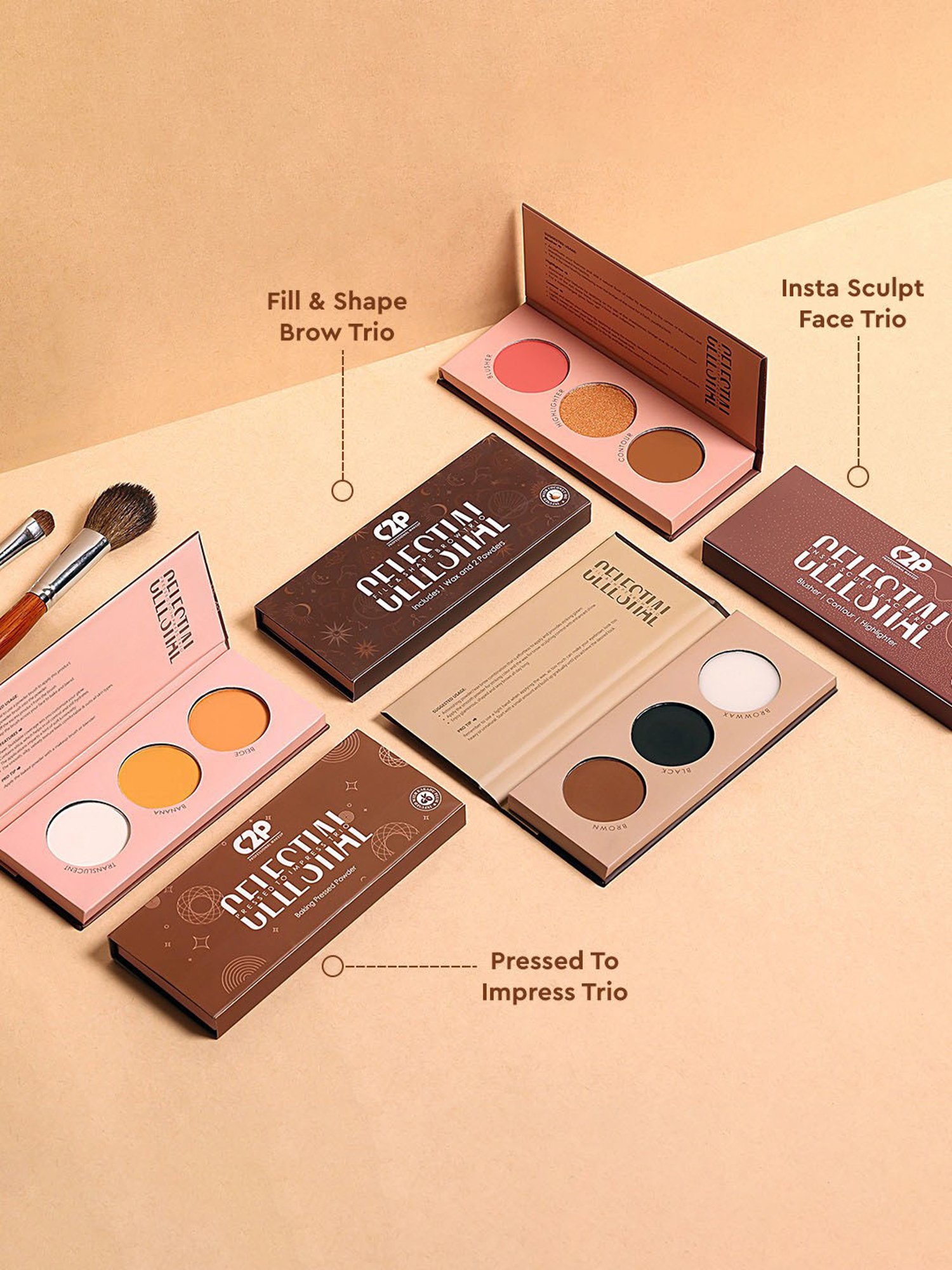 C2P PROFESSIONAL MAKEUP Celestial Insta Sculpt Face Palette - 12 gm