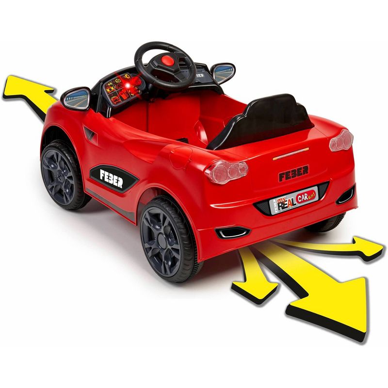 Feber 6V My Real Car 6-in-1 Breakdown Powered Ride-On - Red