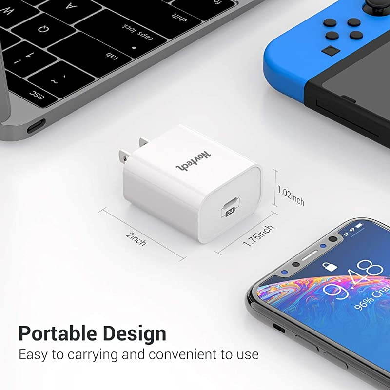 iPhone Fast Charger MFi Certified  18W USB C Wall Charger + 6FT C to Lightning Cable Power Delivery 30 Fast Charging Adapter for iPhone 11 Pro XR XS Max X 8 Plus iPad Pro iPad Air White