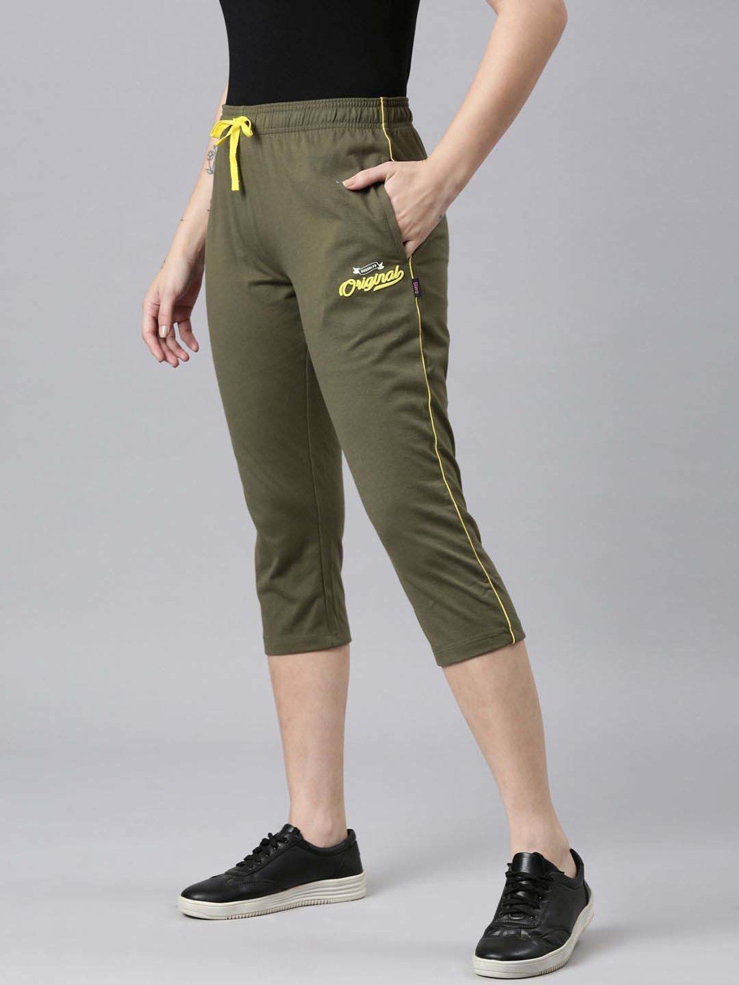 Dixcy Slimz Green Cotton Graphic Print Capris