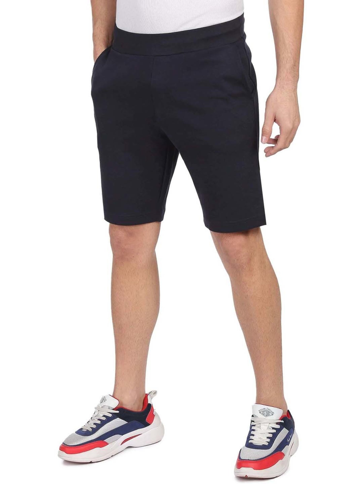 Arrow Sport Navy Regular Fit Shorts
