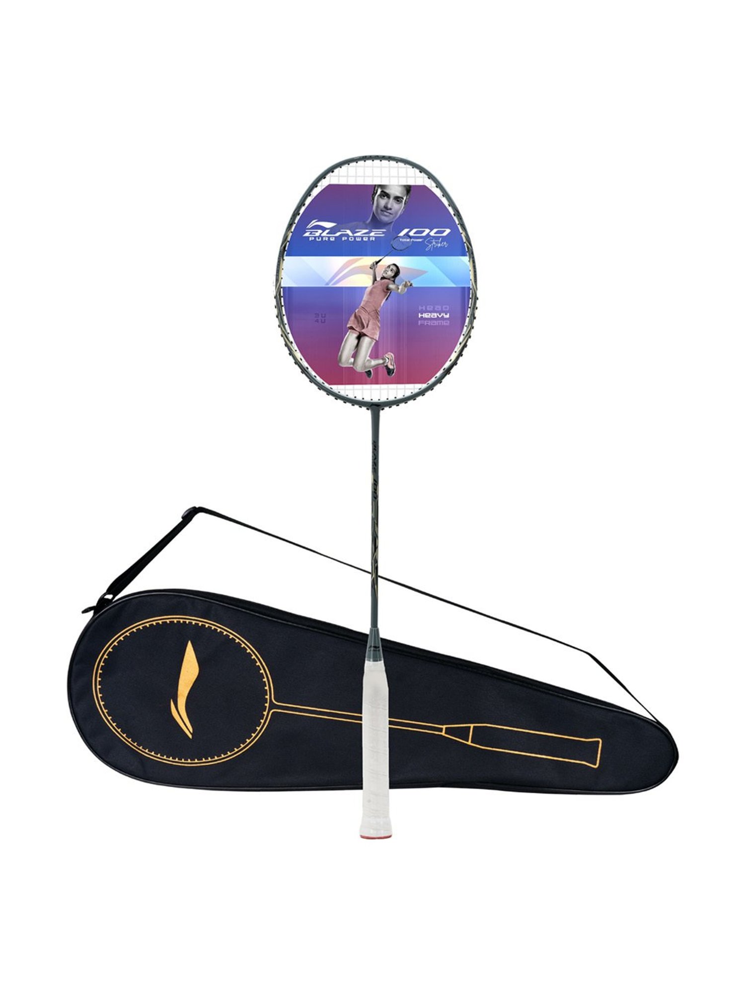 Li-Ning Blaze 100 Badminton Racket (Gun Metal) Size - Medium