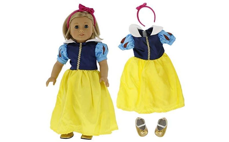 Dress Along Dolly Snow White Princess Inspired Outfit for American Girl Doll