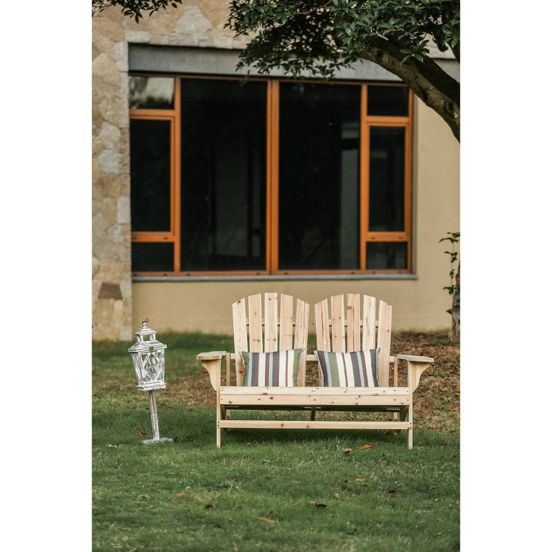 Wood Adirondack Love Seat - Patio Festival