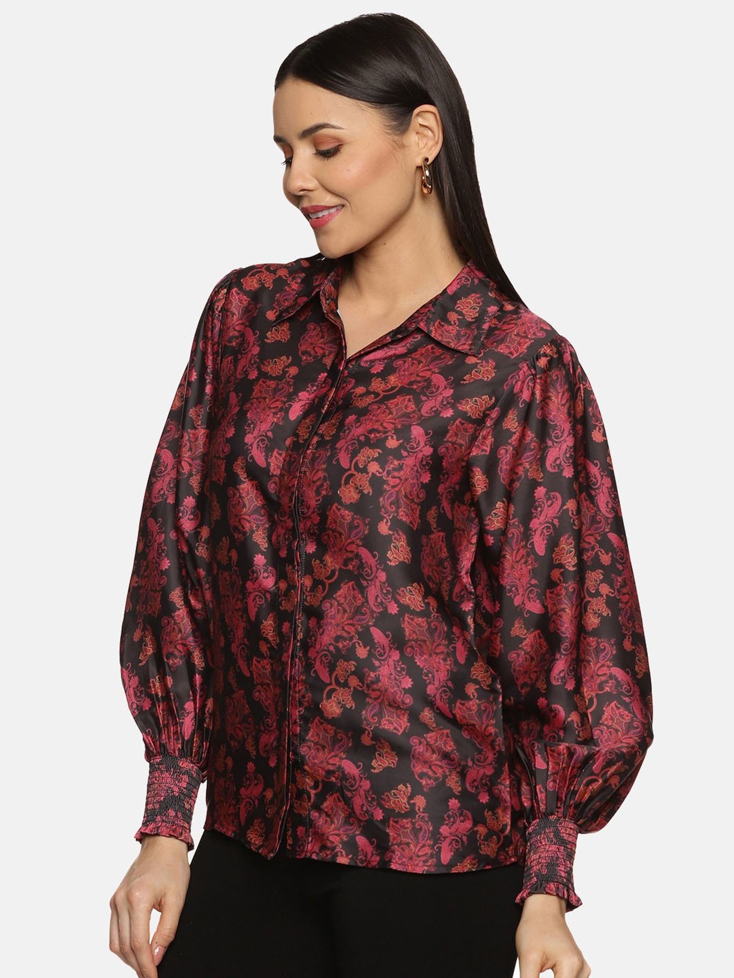 ISU Black Printed Shirt