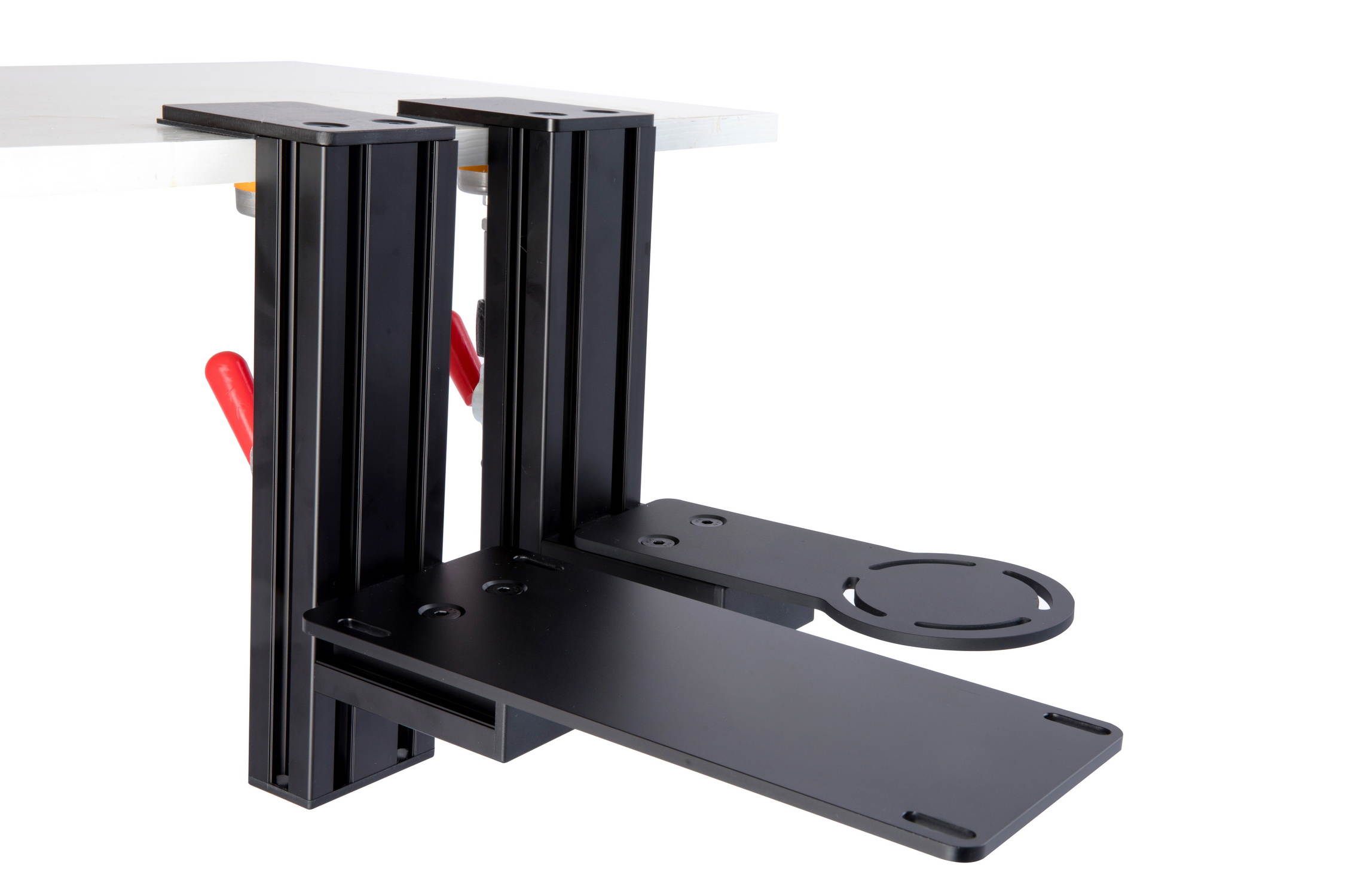 Table Mounts Desk Mount - Ergonomic Game Controller Holder, Table Mount Support for Flight Sim Joystick - Compatible with Thrustmaster HOTAS Warthog - With Soft Rubber Pads & Installation Bolts