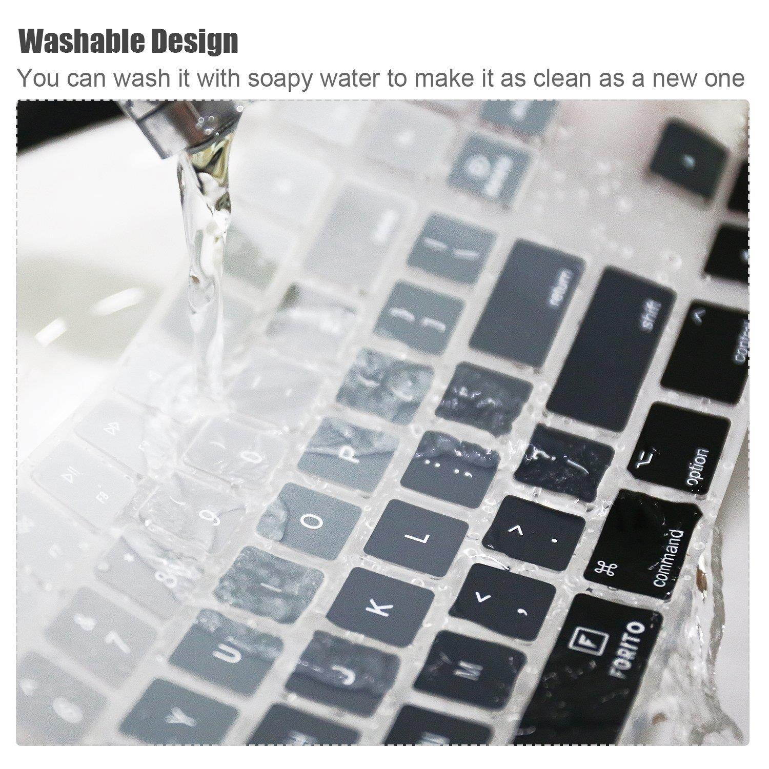 Keyboard Cover Skin Compatible for 2017 Released Apple Magic Keyboard with Numeric Keypad US Layout MQ052LL/A and A1843 (Ombre Gray)