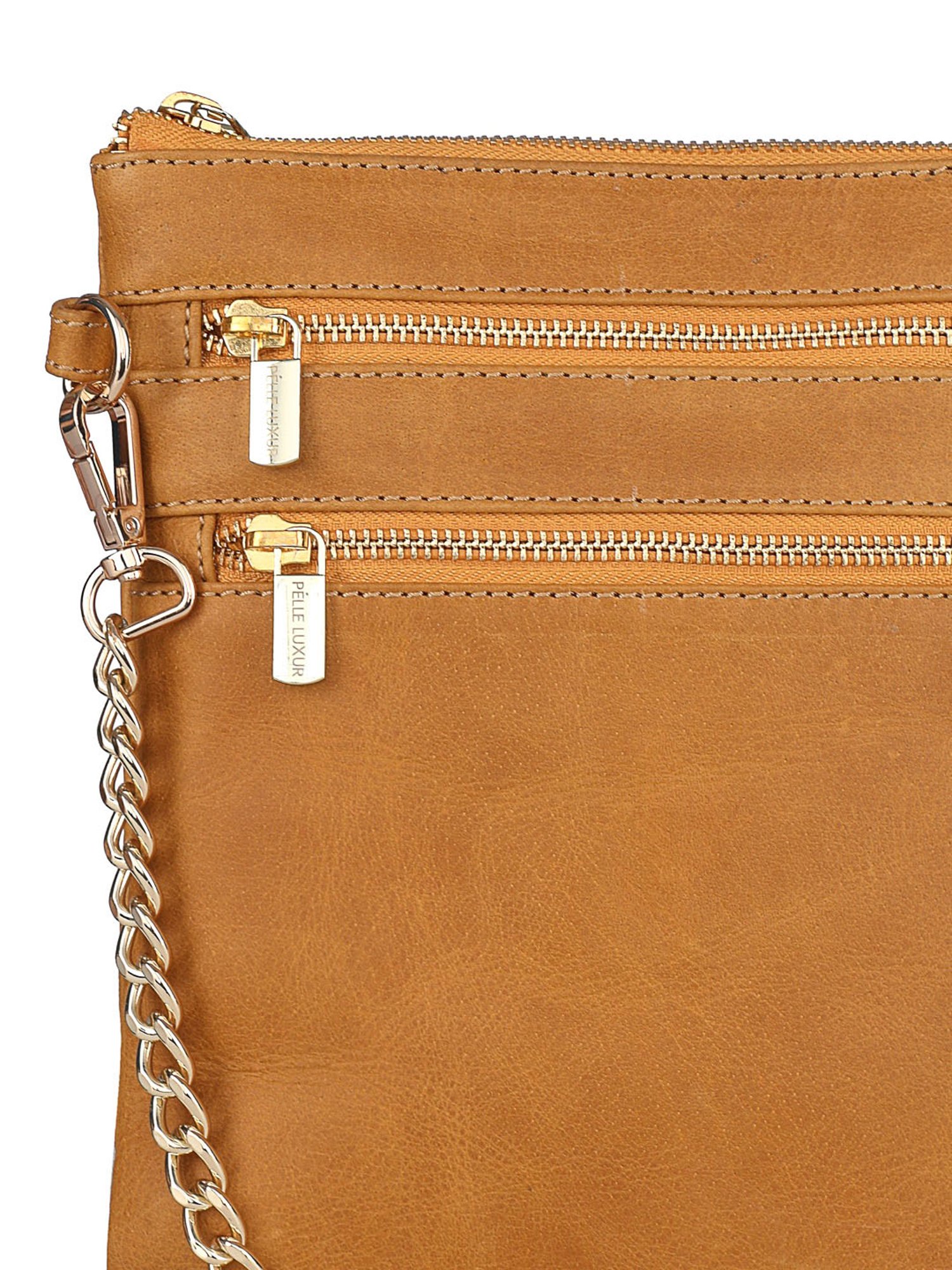 PELLE LUXUR Yellow Small Shoulder Bag