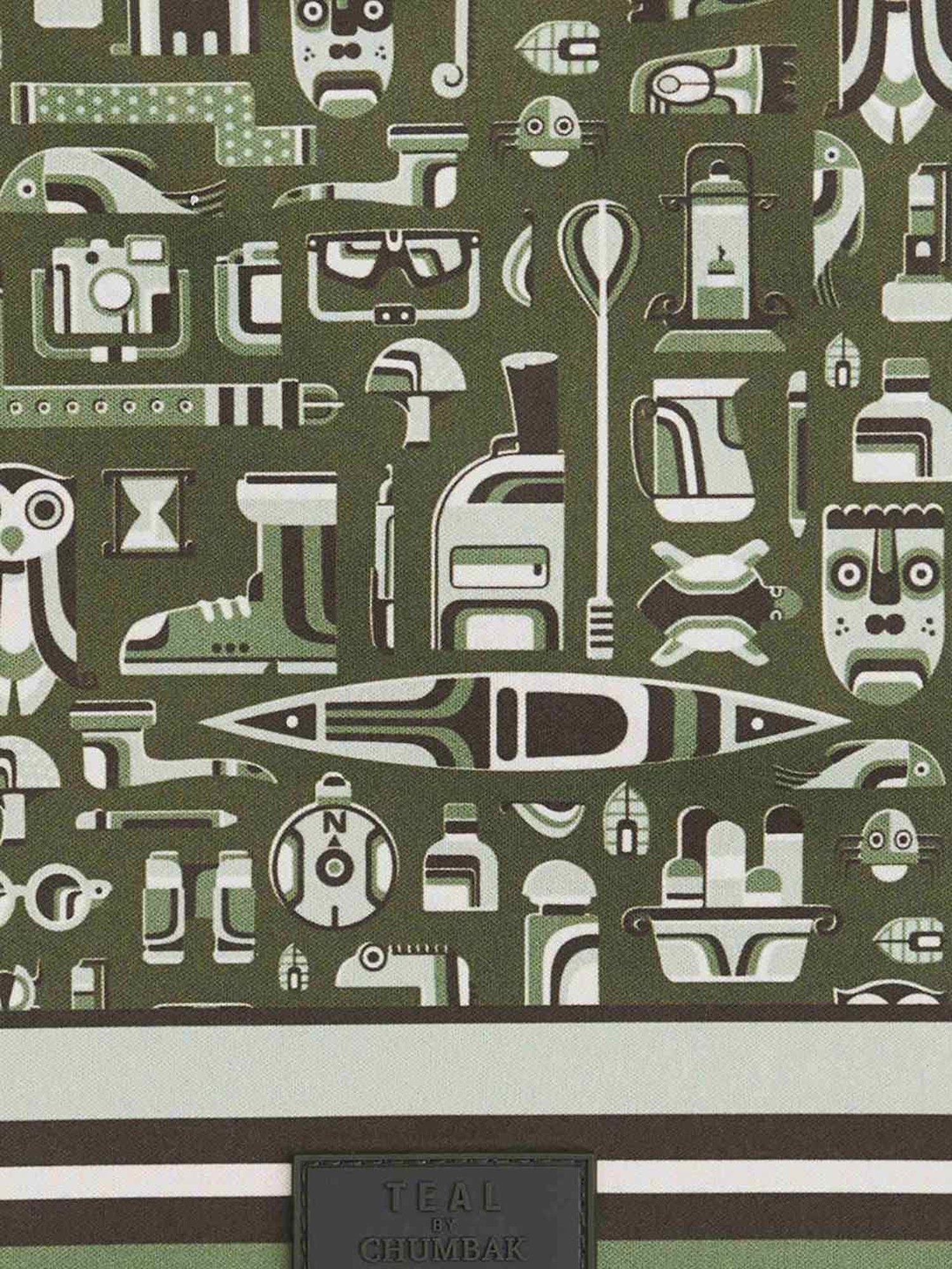 TEAL By Chumbak Travel The World Laptop Sleeve - 15inch