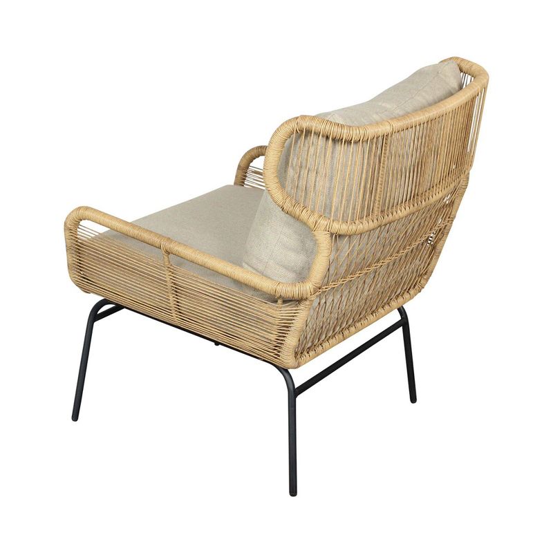 Pine Crest 4pc Loveseat Seating Group - Black - Courtyard Casual