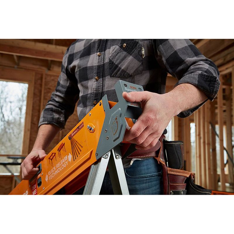 Bora Tool PM-4500 Speedhorse Contractor Grade Durable Portable Sawhorse, Orange