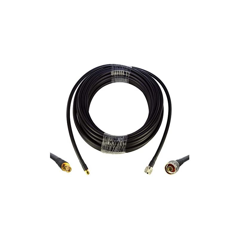 75 ft LowLoss Coax Extension Cable 50 Ohm SMA Male to N Male 3G4GLTEHamADSBGPSRF Radio to Antenna Surge Arrester Use Not TV WiFi