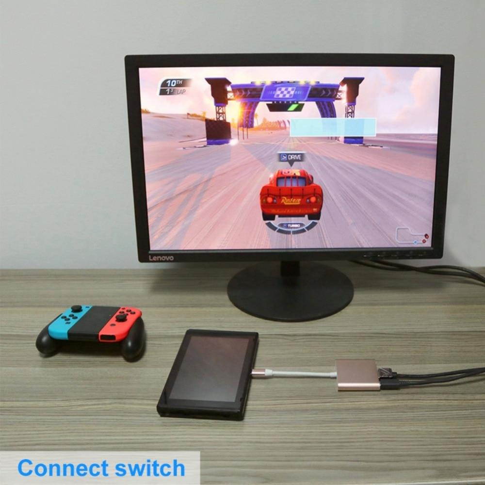 Replacement Dock for Samsung Galaxy USB 3.1 Type-C to HDMI Adapter for Nintendo Switch Console to TV Video Digital Converters