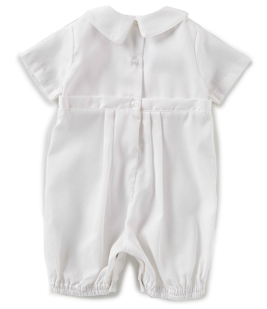 Edgehill Collection Baby Boys Newborn-9 Months Shirt & Cross Shortall Christening Set