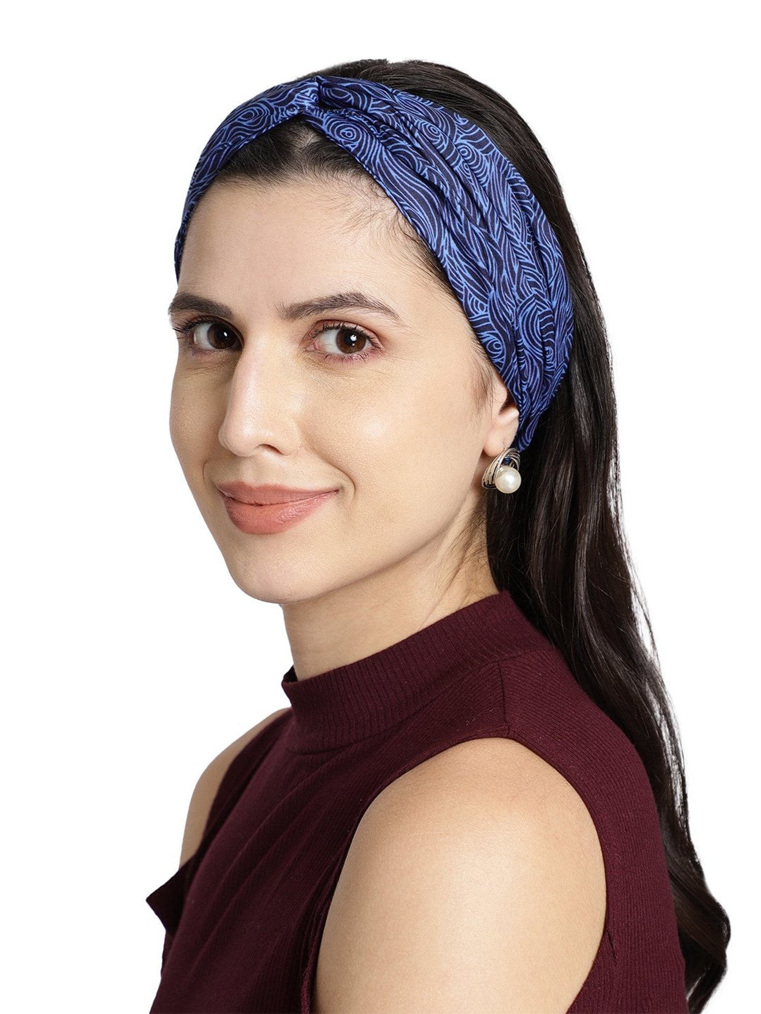 Choko Beige Embellished Hair Band