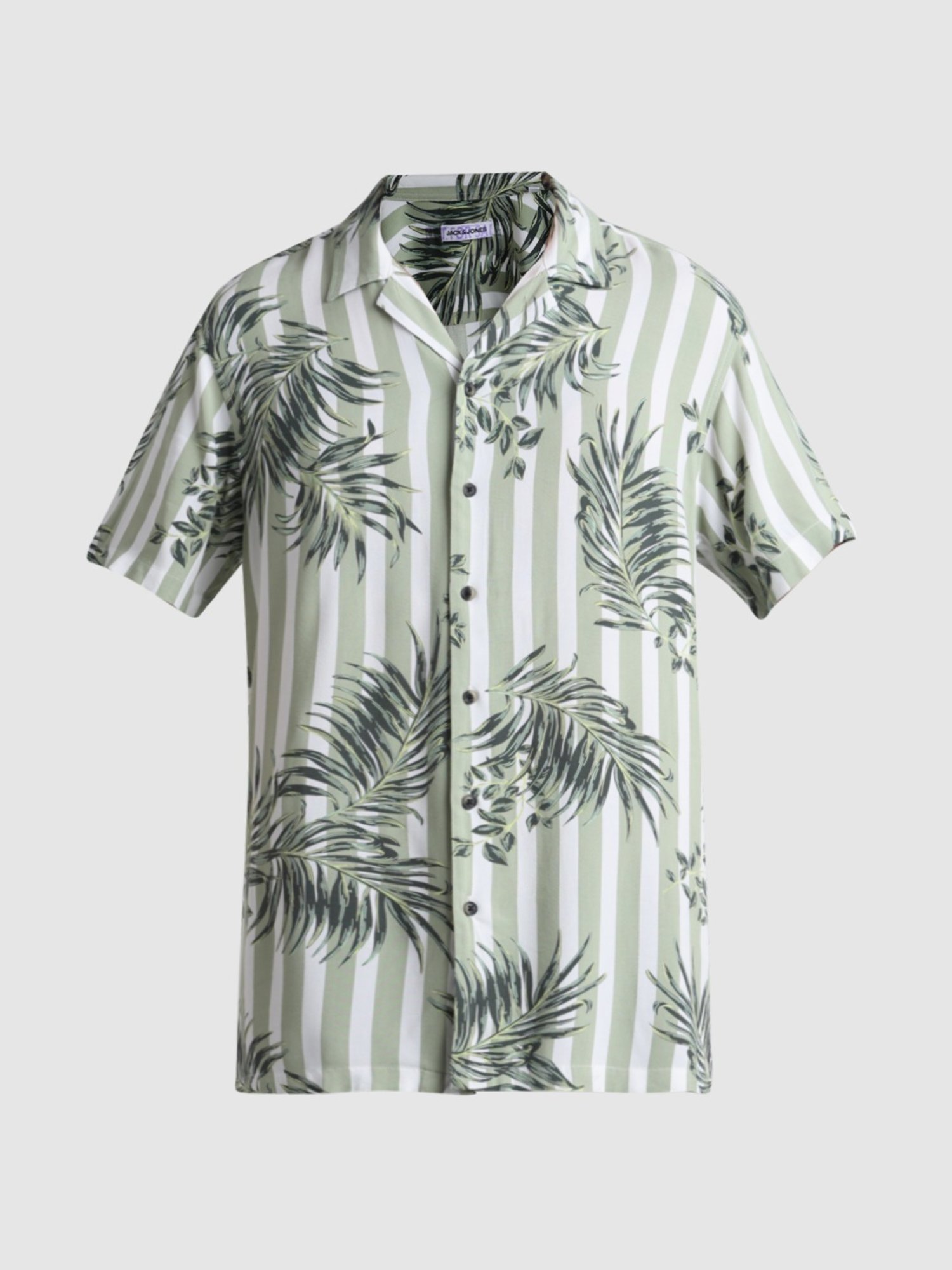 Jack & Jones Oil Green Regular Fit Floral Print Shirt