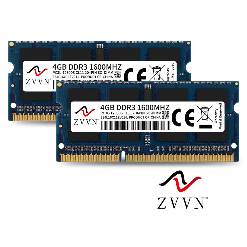 ZVVN 8GB Kit (2x 4GB) 204-Pin DDR3L 1600 (PC3L 12800) SO-DIMM RAM Laptop Notebook Memory 1.35V Model 3S4L16C11ZV02-L