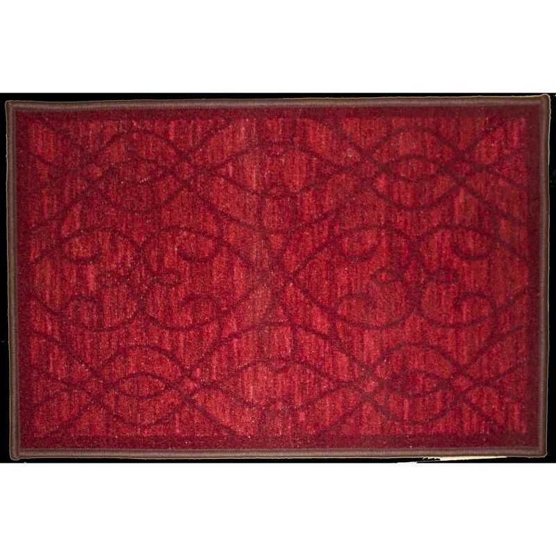 1'8"x4' Rectangle Area Rug Red - Kashi Home