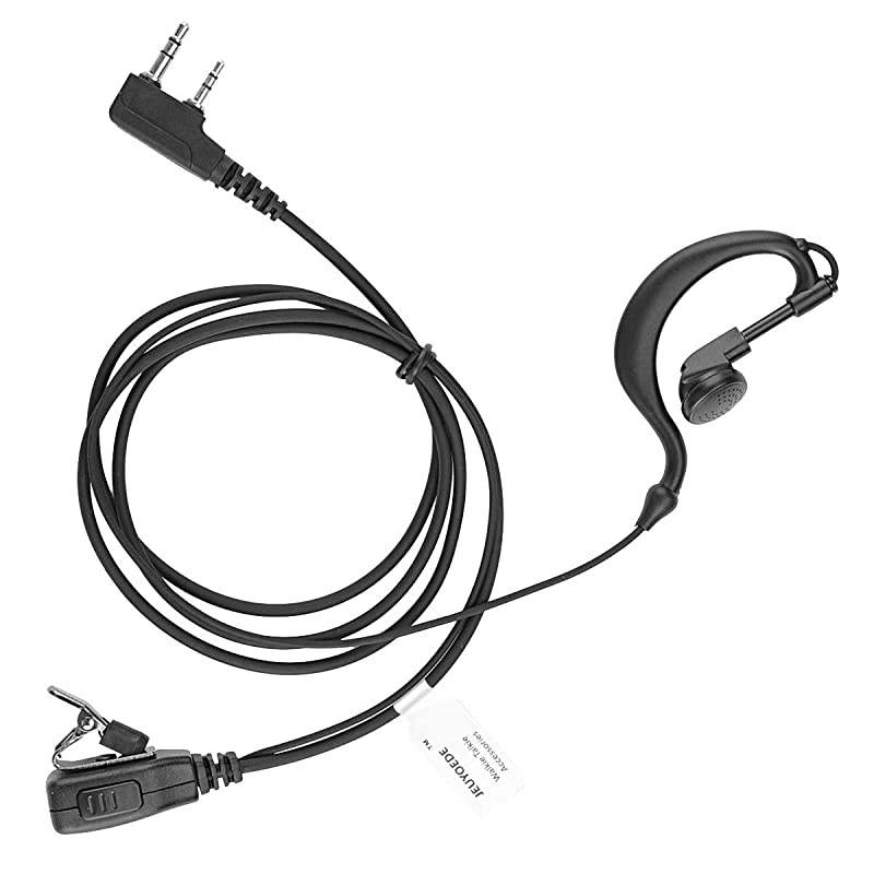 Tk-3400u16p G Shape 2 Wire Earpiece Headset with Mic Compatible with 2 Pin Baofeng Walkie Talkie UV-82 UV5R -