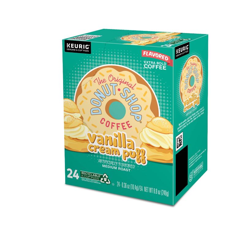 24ct The Original Donut Shop Vanilla Cream Puff Keurig K-Cup Coffee Pods Flavored Coffee Medium Roast