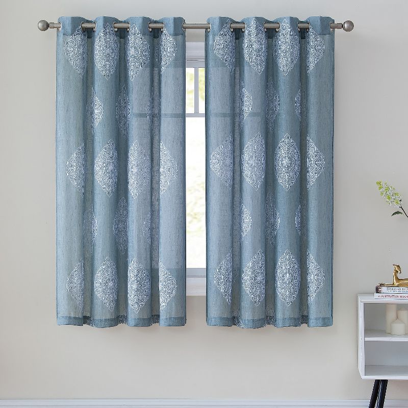 VCNY Home Gemma Curtain Panel - Blue Curtain Panel - 54" x 63"