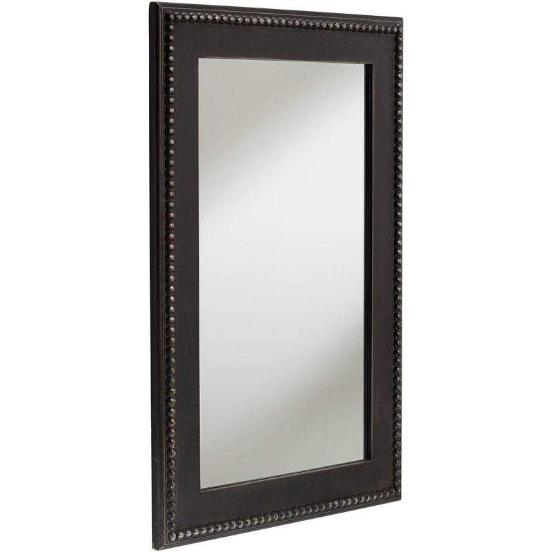 Noble Park Corson Black Beaded 24" x 36" Rectangular Wall Mirror