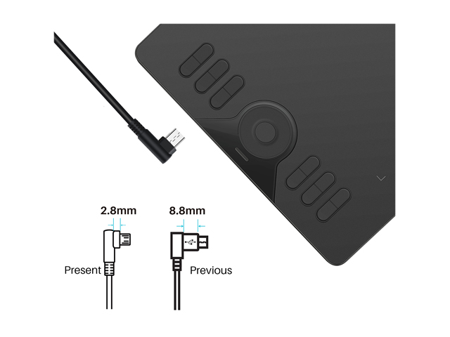 Huion HS610 Graphics Drawing Tablet with Touch Ring and 28 Express Keys, Battery-Free Stylus, 8192 Pressure Sensitivity, Compatible with Mac, PC or Android Mobile