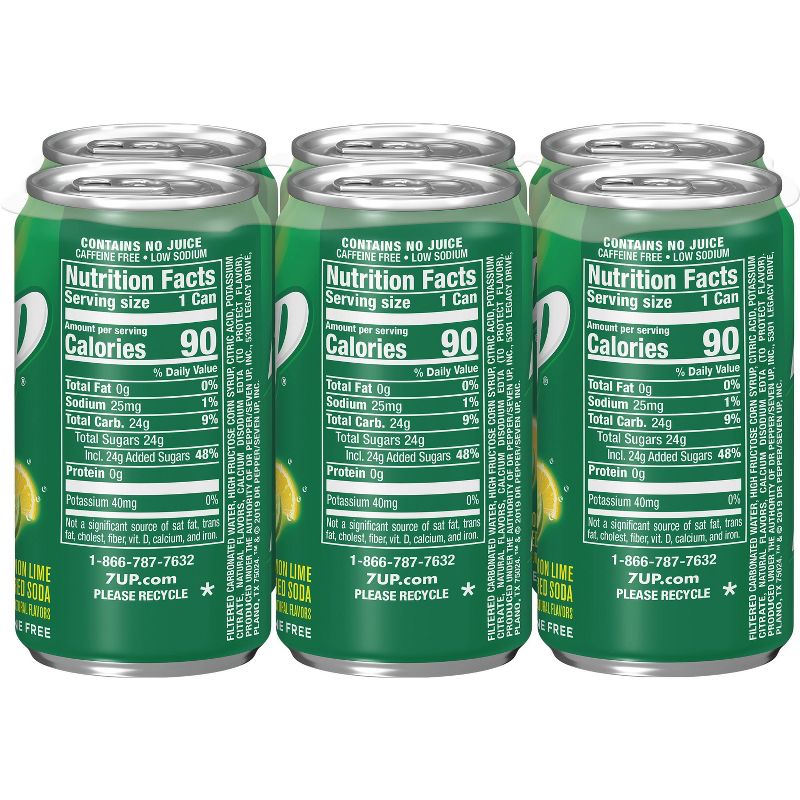 7UP Soda - 6pk/7.5 fl oz Cans