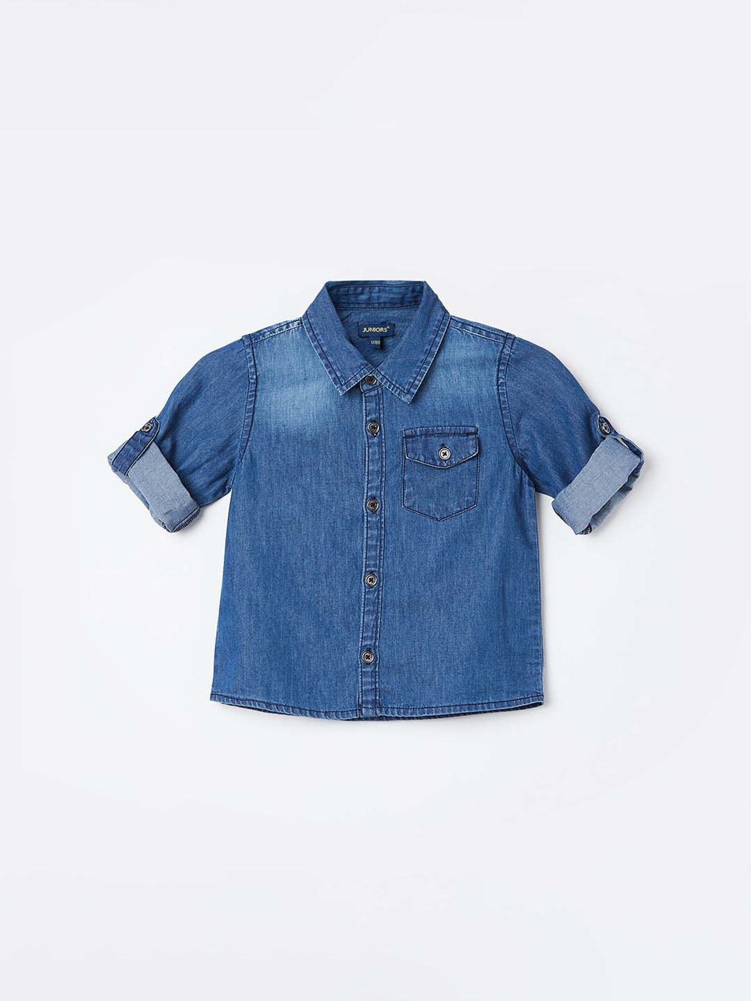 Juniors by Lifestyle Kids Dark Blue Cotton Printed Shirt