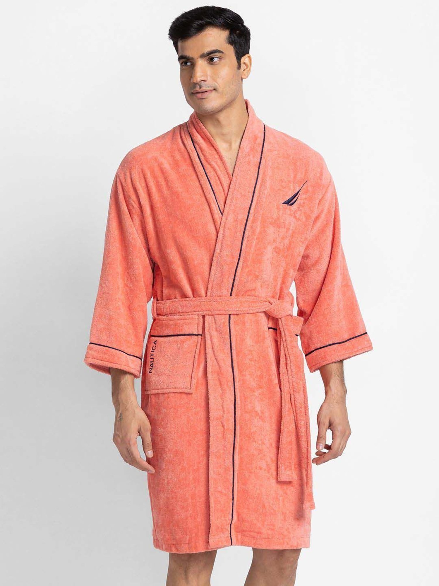 Nautica Highline Coral Cotton 500 GSM Ultra Soft Bath Robe