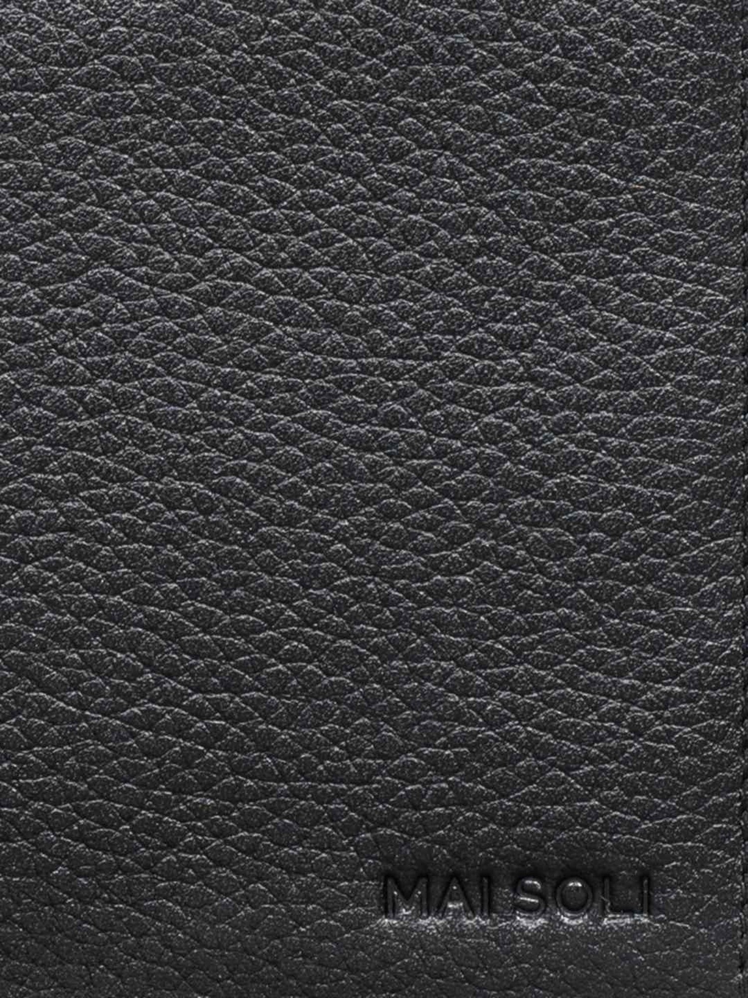 Mai Soli Dollaro Black Casual Leather Money Clip Wallet for Men