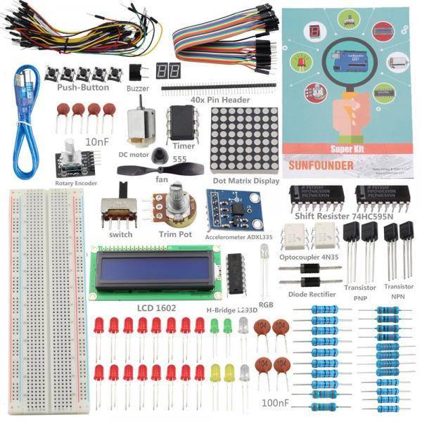 SunFounder Project Super Starter Kit for Arduino UNO R3 Mega2560 Mega328 Nano-OEM
