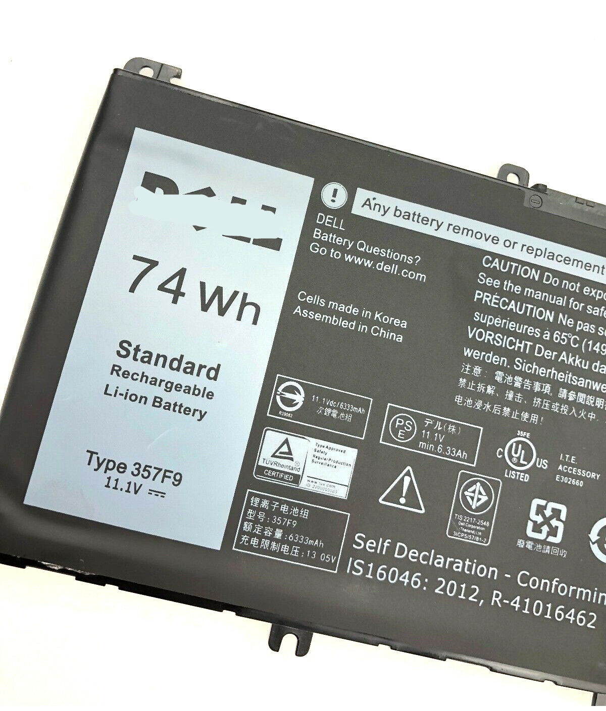 357F9 71JF4 Laptop Battery for Dell Inspiron 15 7559 7000 7566 7567 INS15PD-1548B INS15PD-1748B  INS15PD-1848B(11.4V 74Wh)