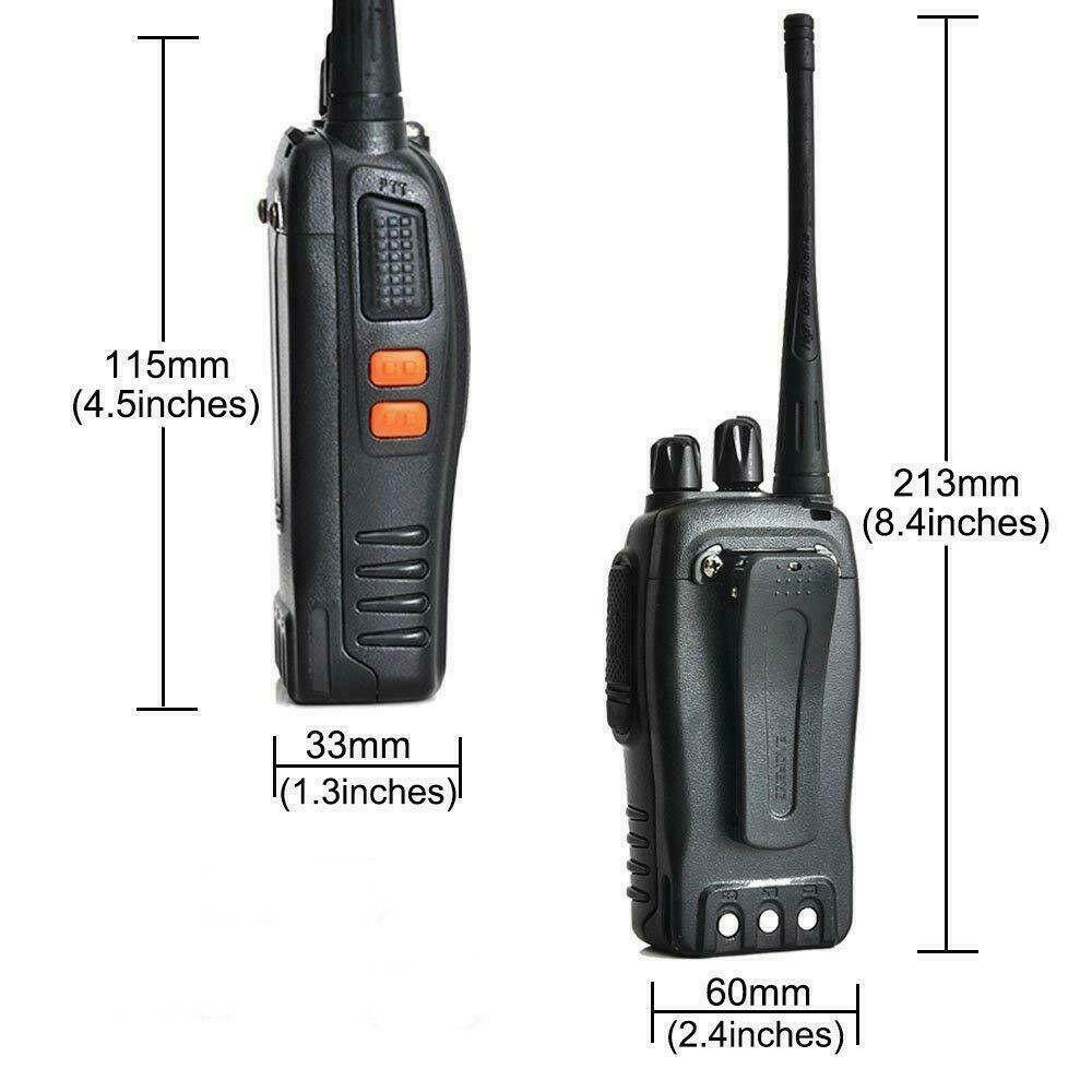 2X   BF-888S 2800mAh Two Way Ham Radio UHF 400-470MHz 16CH Walkie Talkie