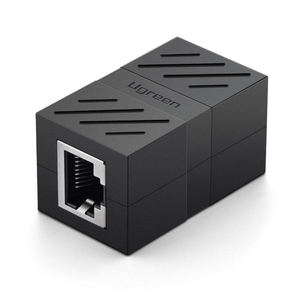 Wanmingtek RJ45 Connector Female to Female Cat7/6/5e Ethernet Adapter 8P8C Network Extender Extension Cable for Ethernet Cable-(5-pack, Black)