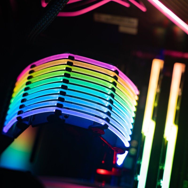 JONSBO DY-1 Rainbow Bridge, RGB Trunking Cover For 24Pin ATX Cable MOD Symphony Line, 5V Rainbow RGB M/B SYNC