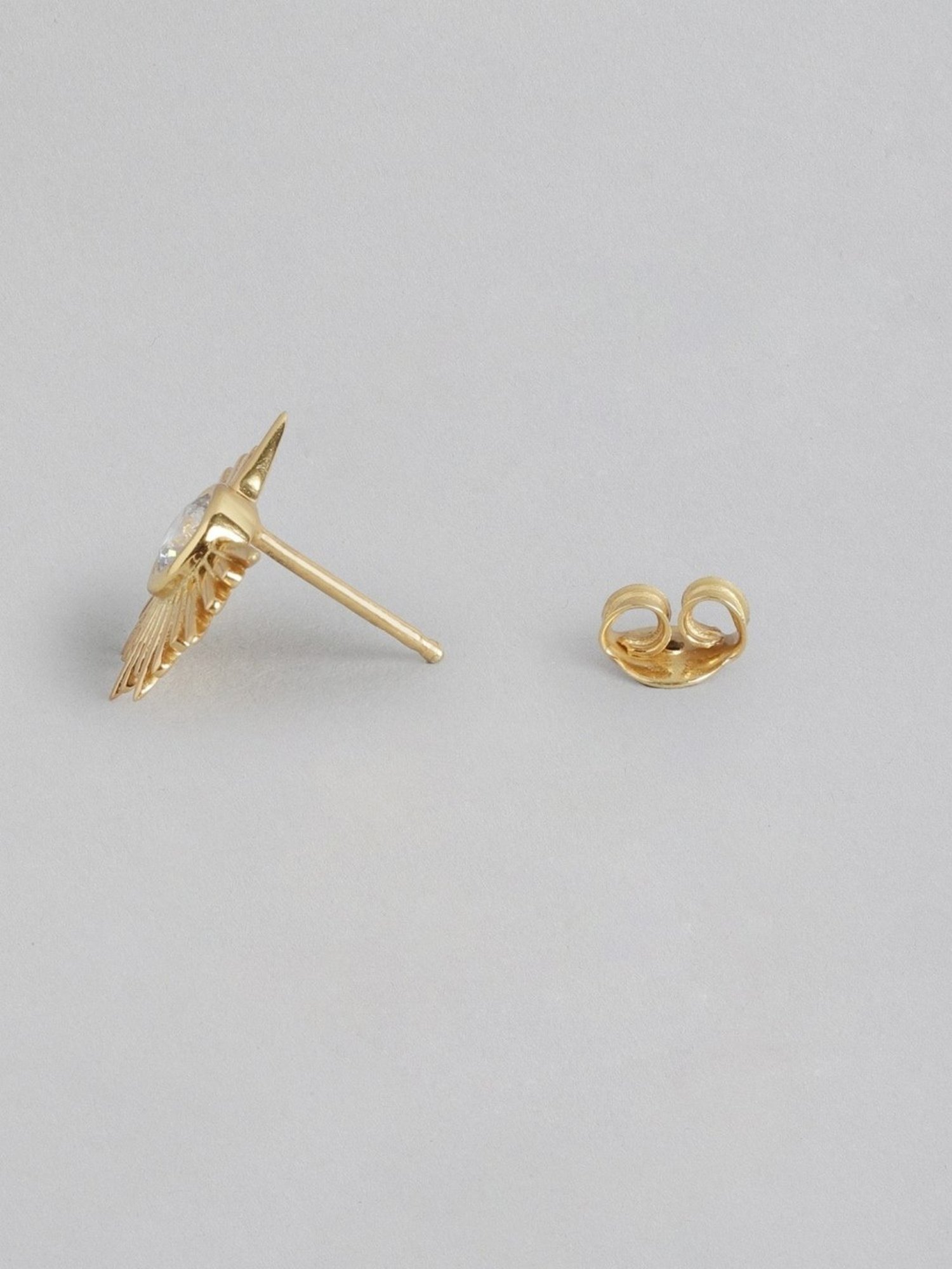 Zavya 92.5 Sterling Silver Classic CZ Rose Gold-Plated Studs for Women