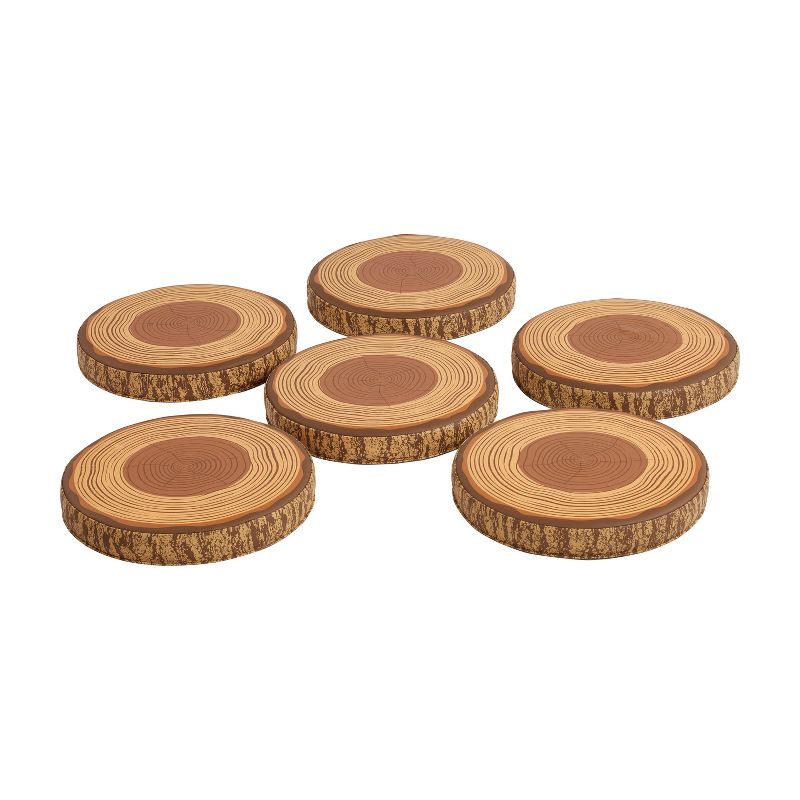 ECR4Kids SoftZone Tree Floor Cushions, Flexible Alternative Classroom Seating for Kids, 6-Pack