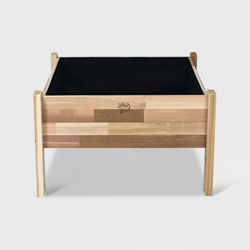 36" Elevated Rectangular Garden Bed Planter With Fitted Liner Cedar - GRO Products