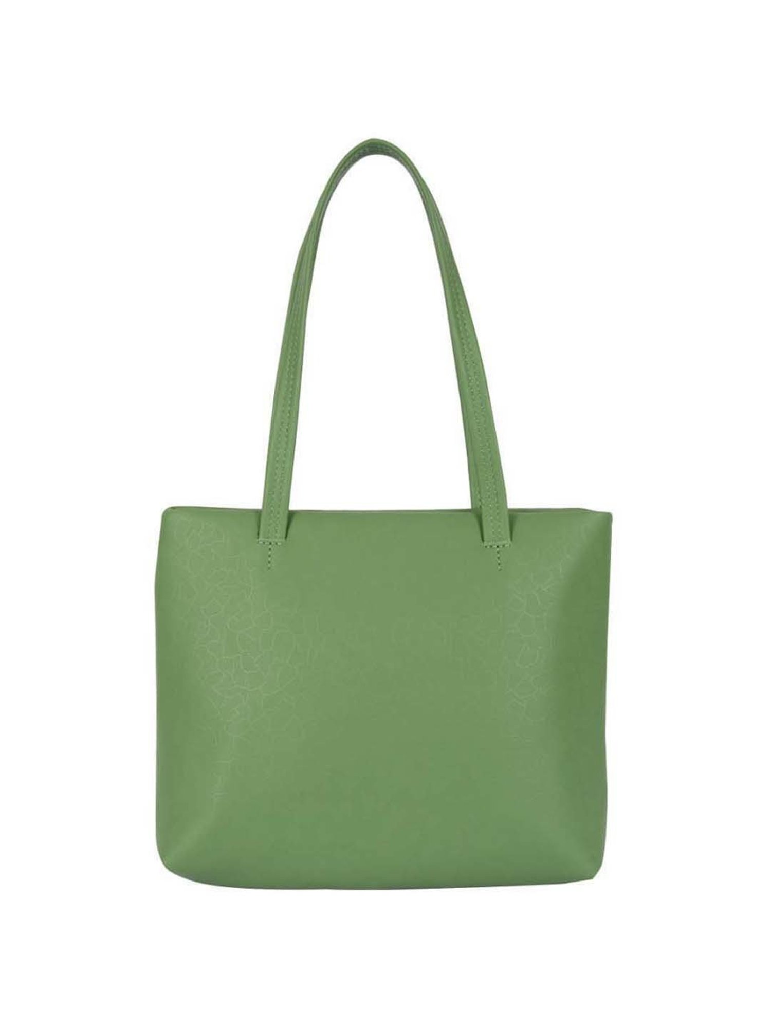 Baggit Green Solid Medium Tote Handbag