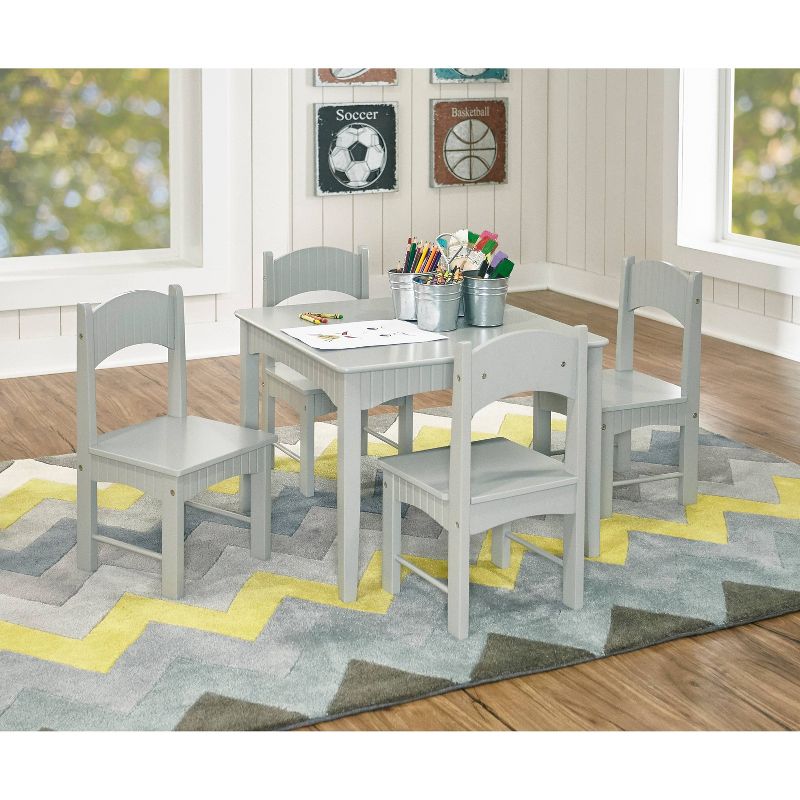 5'x7' Trio Collection ZigZag Area Rug Gray/Yellow - Linon
