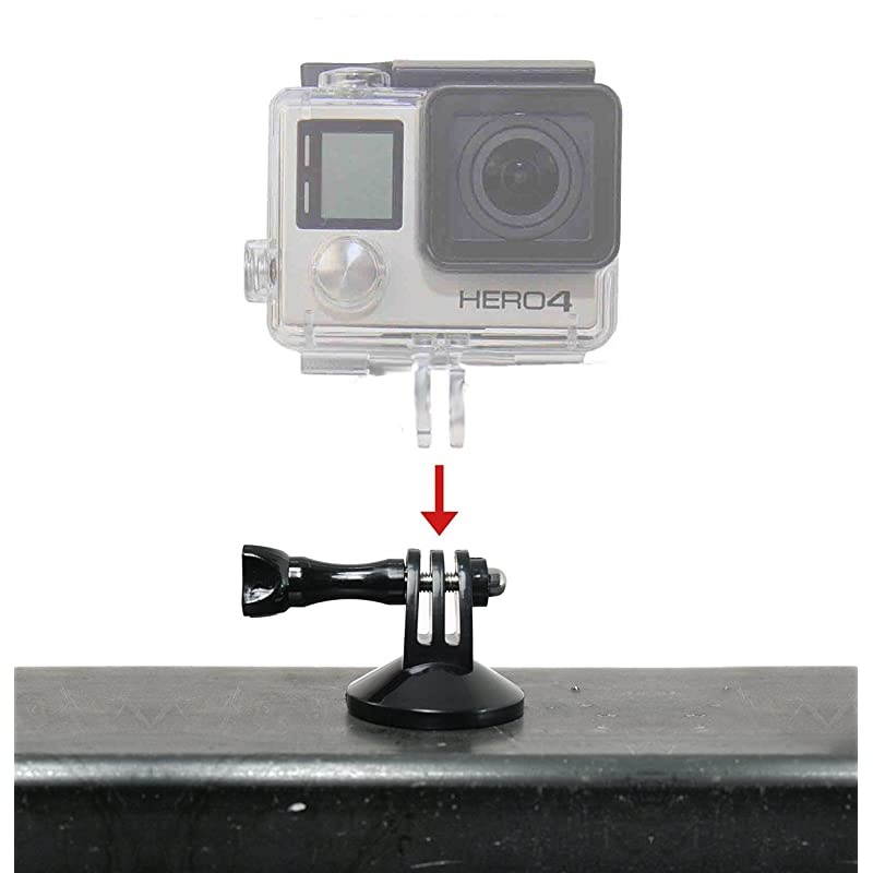 Chrome Plated Magnetic Camera & Phone Mount w/Quick Clip for Sports Camera, or Phone. Great for Video, Pictures, Livestreaming, or WOD. (Lg. Clip Magnet)