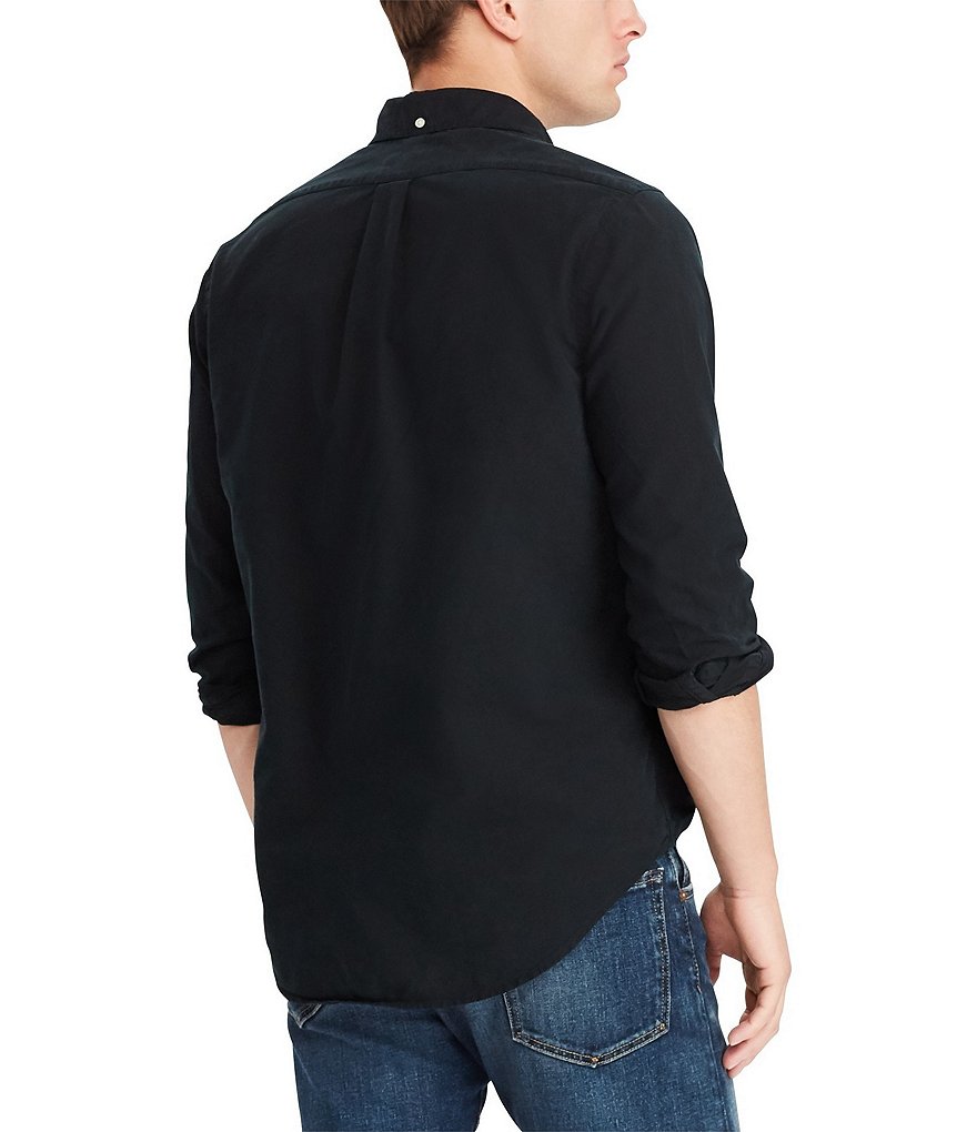 Polo Ralph Lauren Big & Tall Solid Garment-Dye Oxford Long-Sleeve Woven Shirt