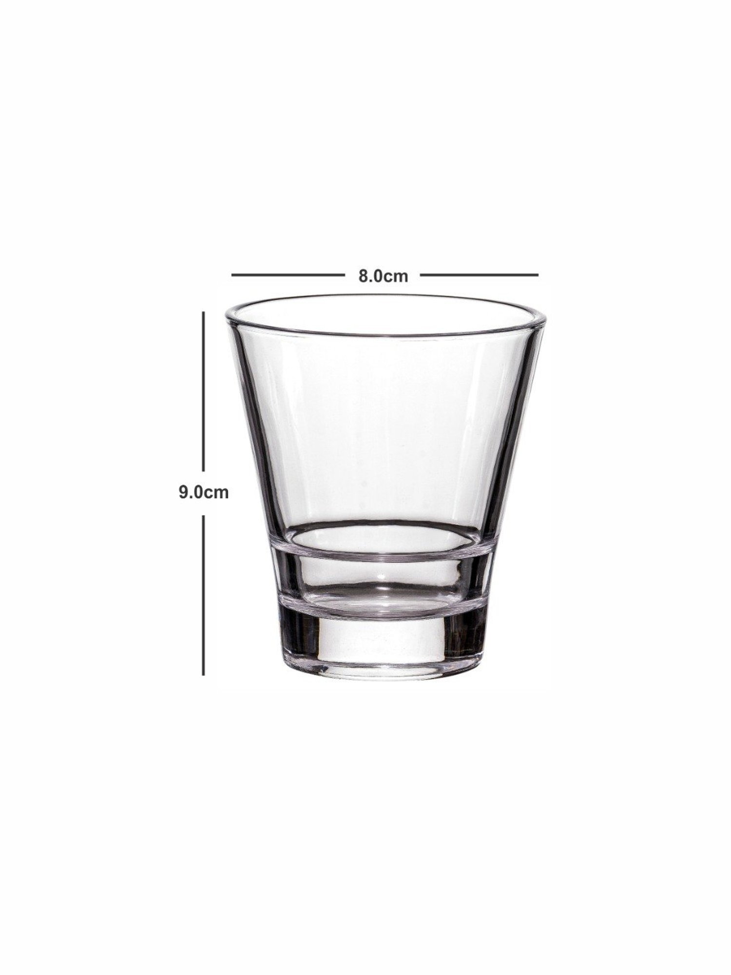 Goodhomes Transparent Glass Juice Tumbler - Set of 6